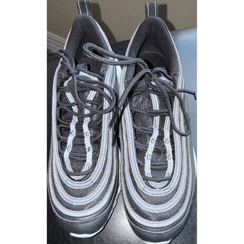 Nike Air Max 97 GS Black White Unisex Kids Athletic Shoes 7Y/Women 8.5